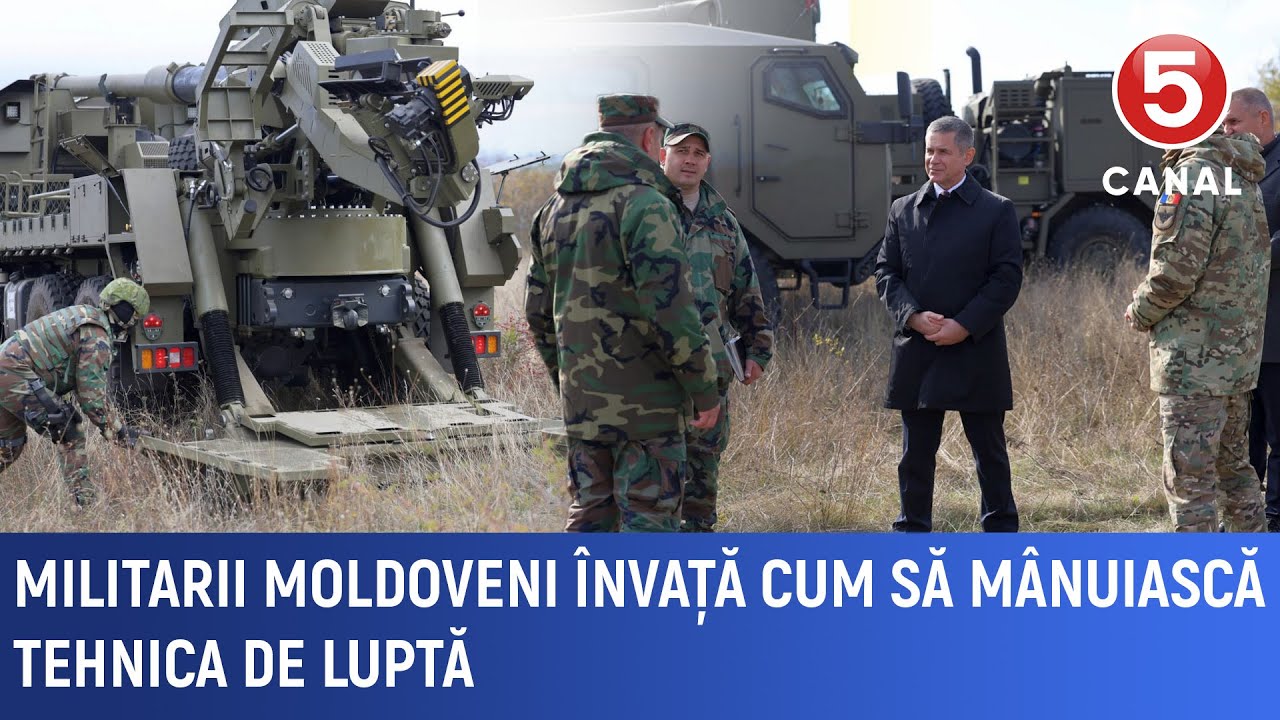 Militarii moldoveni învață cum să mânuiască tehnica de luptă
