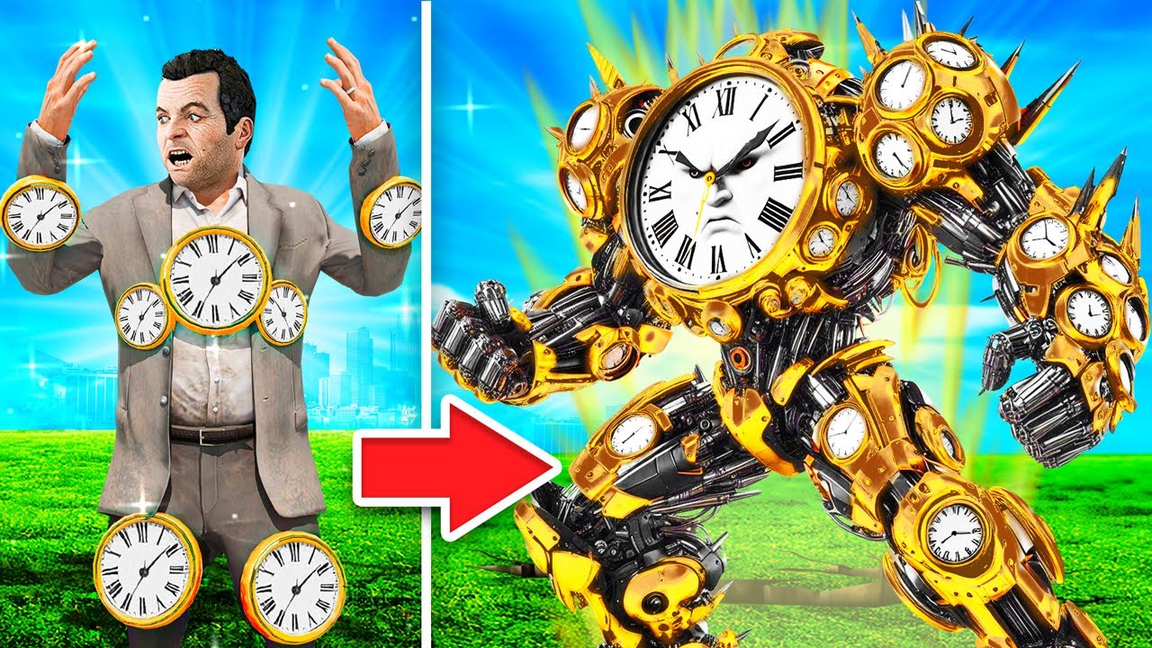 Human To CLOCKMAN In GTA 5!