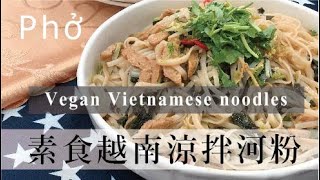 Vegetarian Vietnamese noodles Phở 素食越南涼拌河粉 
