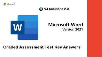 MS-WORD Advance graded assessment test #Key Answers || Naan Mudhalvan || #VJ Solutions 2.0