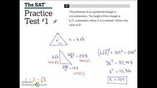 SAT Practice Test 1 Math Module 1 Problem 27