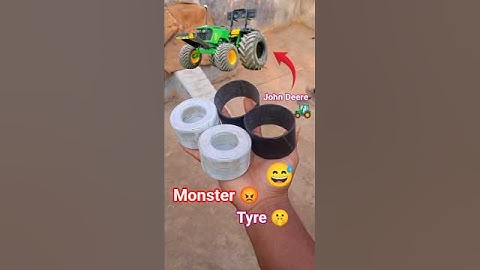 monster tyre making John Deere ka. 🚜🤫😅#tractor #shortsvideo