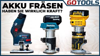 🔥 Akku-Kantenfräsen/Oberfräsen/Kombifräsen Vergleich | Bosch vs Makita vs Dewalt | inkl. Verlosung