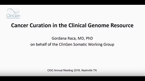 Cancer Curation in the Clinical Genome Resource