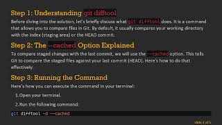 How To Use Git Difftool To Compare Staged Changes With Head