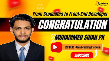 "From Learner to Frontend Developer! 🚀 Muhammed Sinan’s Journey with Jspiders Basavanagudi 🎉"