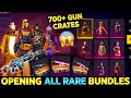 All Rare Bundles Or 700+ Gun Crates Opening- Romeo Free Fire ||