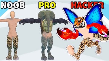 NOOB vs PRO vs HACKER in Merge Animals 3D   Mutant Race