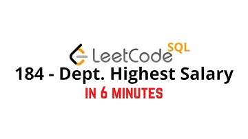184. Department Highest Salary | LeetCode MySQL [MEDIUM]