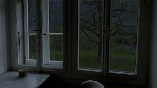 Rain On Window With Thunder Sounds For SleepingㅣHeavy Rain For Sleep, Study, Meditation