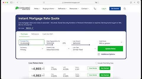 Example RQT (Rate Quote Tool) for Lenders & Brokers — Demo