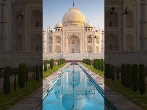 ✨ Experience the breathtaking beauty of the Taj Mahal videos!#Shorts #TajMahal #India #DroneView