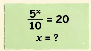 Very Nice Olympiad Math Exponential Algebraic Problem | Find the value of x = 