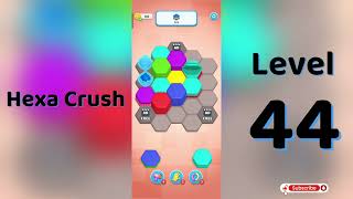 🔥 Hexa Crush Level 44 Walkthrough 🧩 | Solution Guruji 🎮