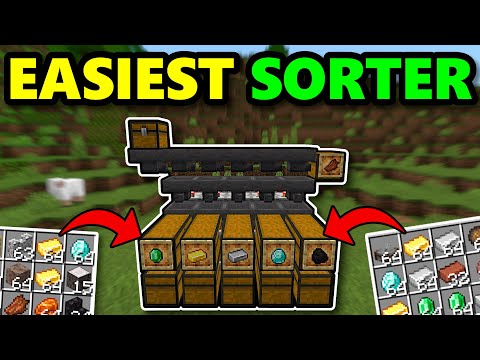 EASY 1.21 ITEM SORTER in MINECRAFT BEDROCK Edition | BEST ALL ITEM FILTER for Minecraft