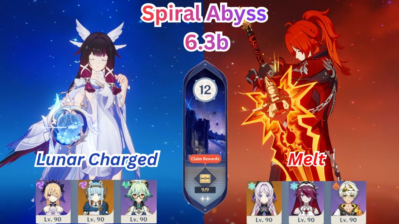 Columbina Lunar-Charged + Dragonstrike Diluc | 6.3B Spiral Abyss Floor 12 Mobile | Genshin Impact