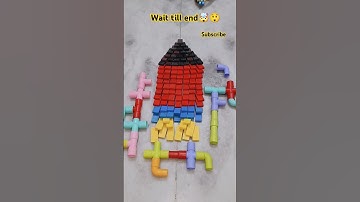 rocket nasa domino bricks falling #youtubeshorts #nasa #rocket #domino #cartoon