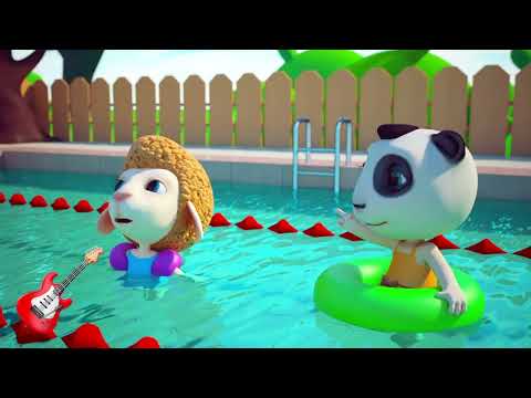 Pretend Play Swimming! Dolly & Baby’s Pool Story 🌊🎈Funny Stories for Kids + More Nursery Rhumes
