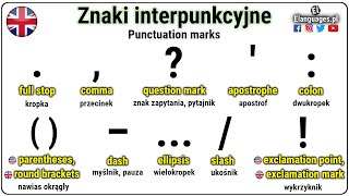 Znaki interpunkcyjne po angielsku | Punctuation marks in English