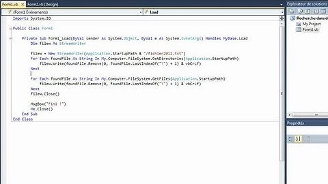 Tuto vbnet Visual basic - Recherche de fichiers (Programmation facile)