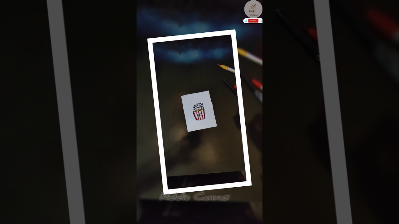 Popcorn Drawing Easy🍿|| 