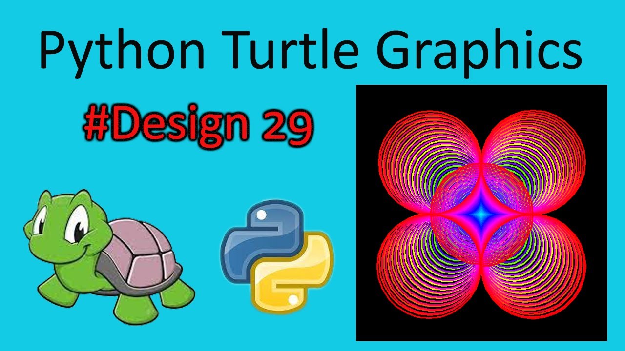 python turtle graphics tutorial || #design29 || Python graphics - YouTube