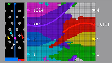 Multiply or Release - 8 Color Marble Battle in Algodoo