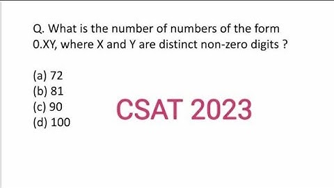 What is the number of numbers of the form 0.XY, where X and Y are distinct non-zero digits ?