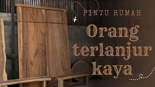 pintu kayu solid trembesi untuk rumah elit