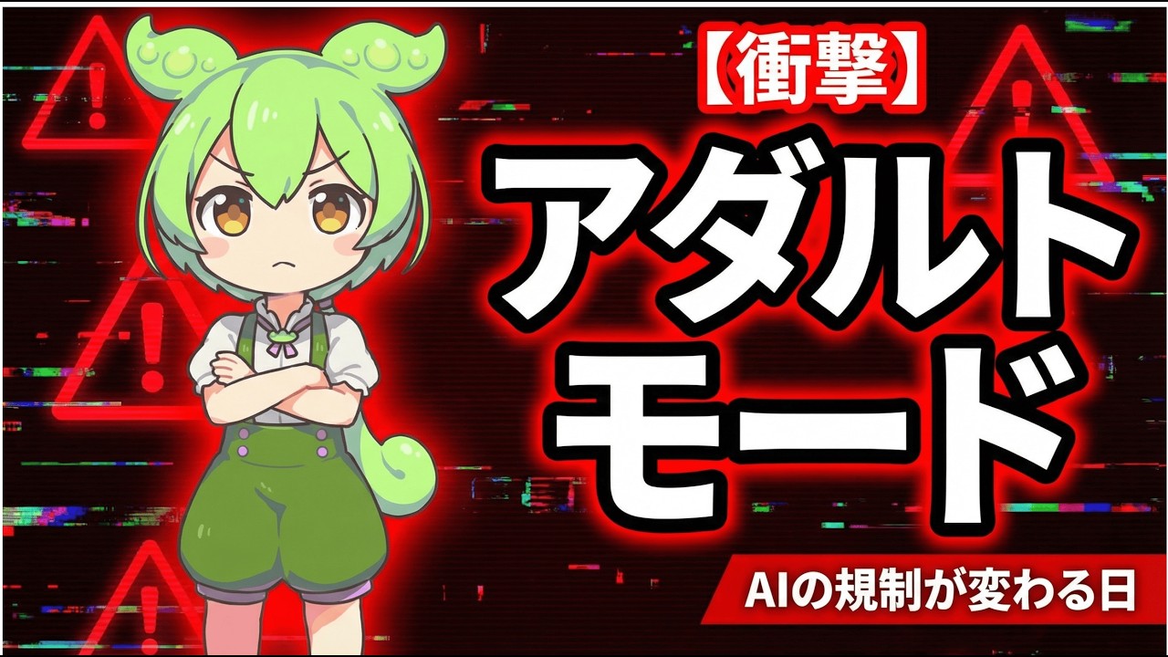 【禁断】OpenAIが解禁した「アダルトモード」の全貌｜AIの規制が根本から変わる