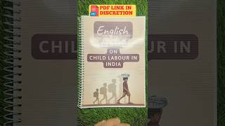 English project file class 12th | Child Labour in India Project | Class12 CBSE #diy #project
