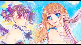 オリジナル】天使と悪魔描いてみた【コピックメイキング】 - YouTube