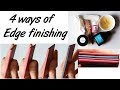 4 ways of leather edge finishing / Leather craft technique / Edge coating