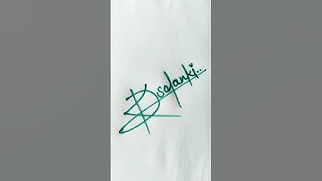 Solanki💕 name signature|#signature #calligraphy #trending #handwriting #viral #youtubeshorts #shorts