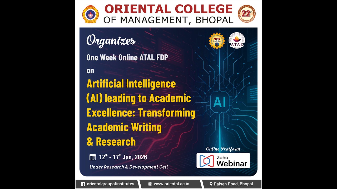 Six Week ATAL Online FDP Inaugural Ceremony #OCM_BHOPAL