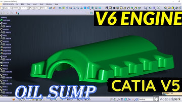 V6 Engine Design in Catia | Oil Sump  | Advanced Assembly  | CATIA TUTORIALS | Keyshot tutorial