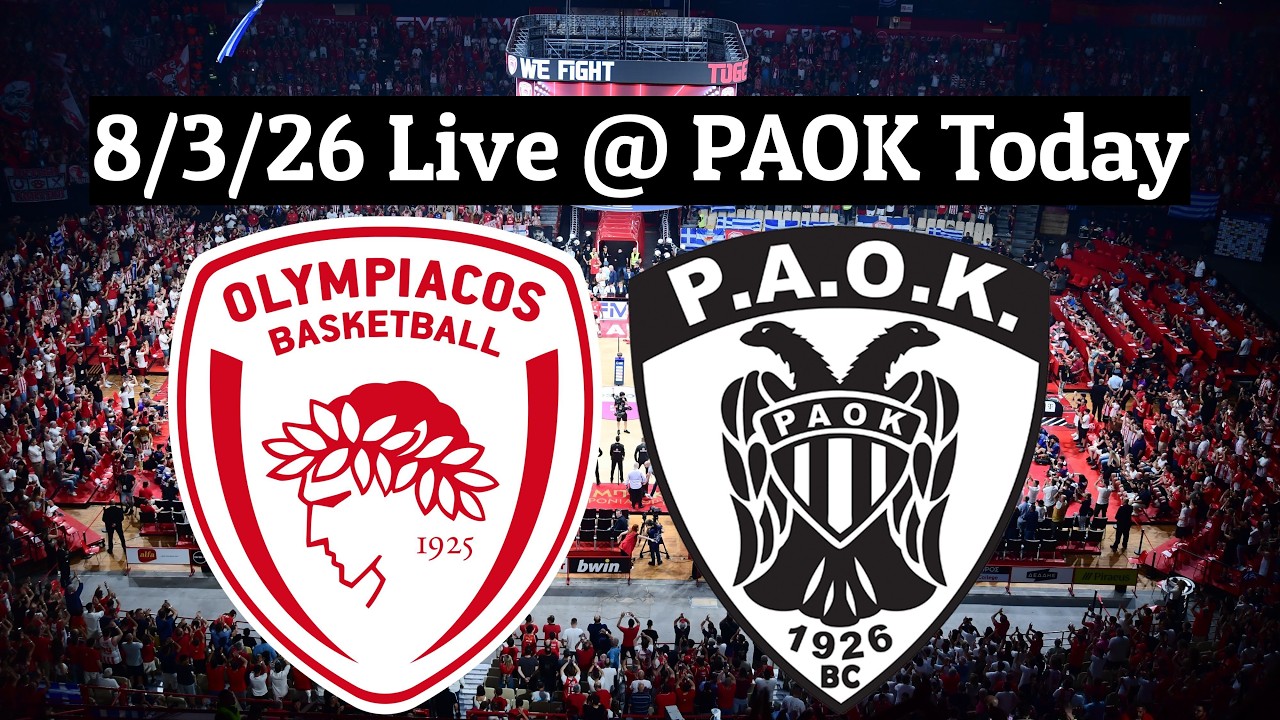 Ολυμπιακός - ΠΑΟΚ Live: Ήχος γηπέδου, Pre Game, περιγραφή από το PAOK Today
