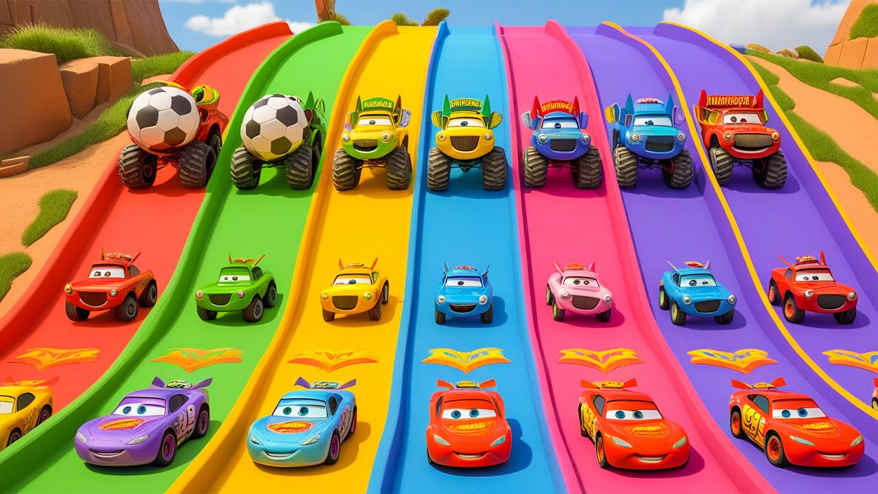 33 Monster Truck vs SHARK, Monster Jam Racing with Slide Colors in BeamNG.Drive #14