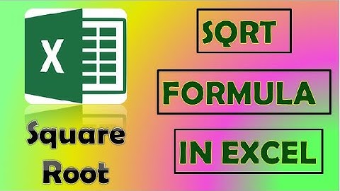 SQRT Formula In Excel | Use Of SQRT Formula In Excel | How To Calculate Square Root In MS Excel