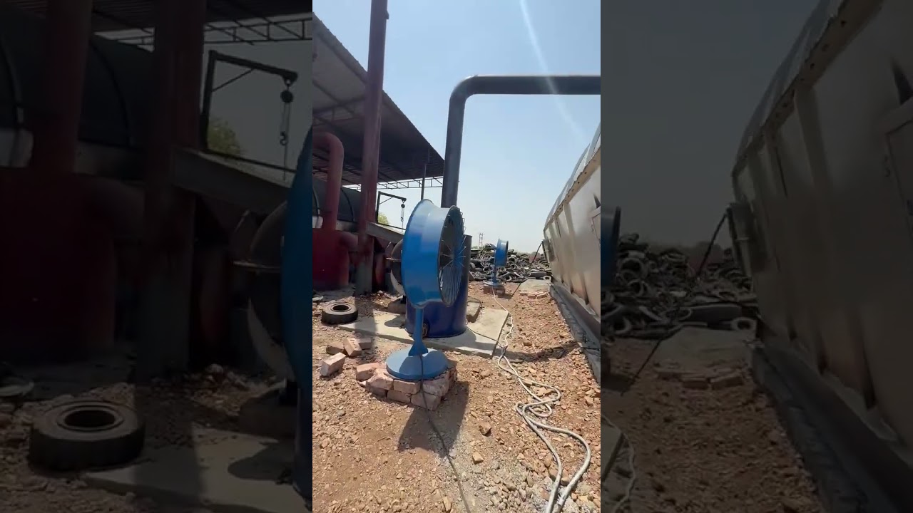 10 Ton Waste Tyre Pyrolysis Plant , Waste Tyre To Oil Plant, Tyre Pyrolysis Plant .