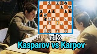 Garry Kasparov vs Anatoly Karpov | World Championship Match (1990) rd 2