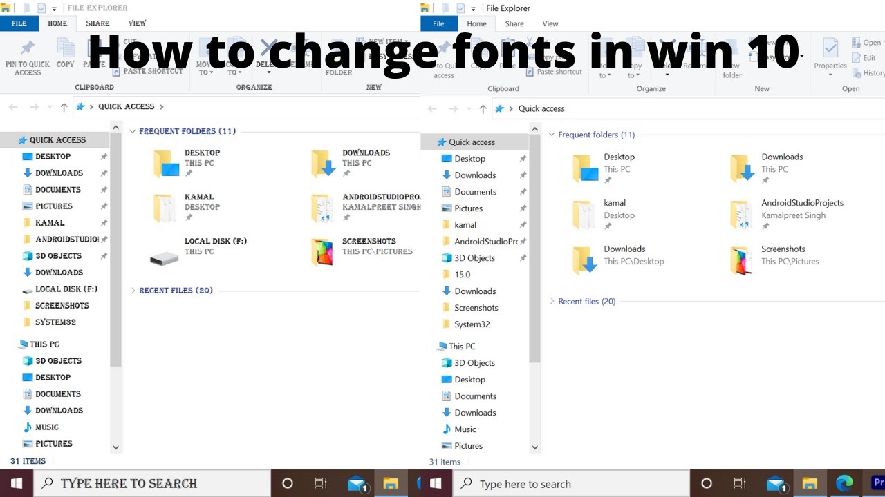 How to change fonts in Windows 10. EASY! - YouTube