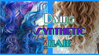 Dying synthetic hair experience
