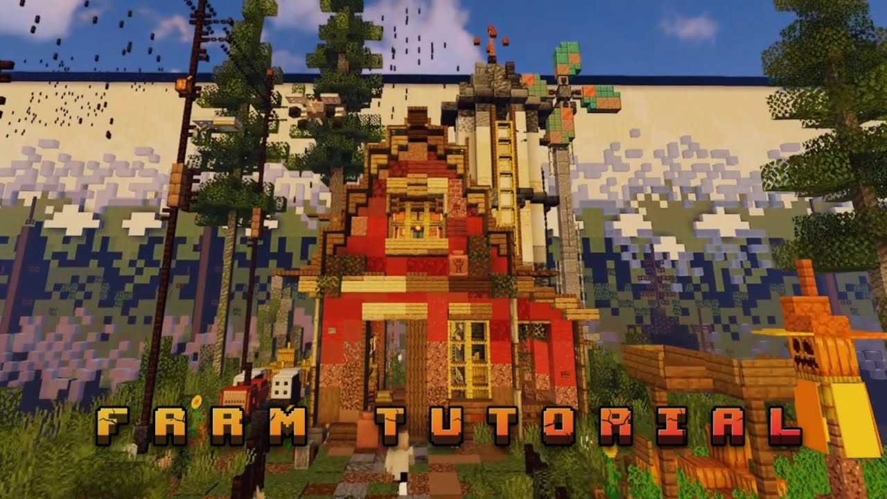 how to build a farm in Minecraft / Speed Build Tutorial - YouTube