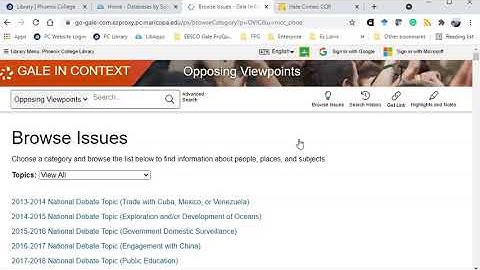 Using Controversial Issues Databases to Locate Research Topics