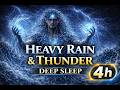 Heavy Rain &amp; Thunderstorm for Deep Sleep 🌧️⚡ | Relaxing Rain Sounds 4 Hours | Druid of Dreams
