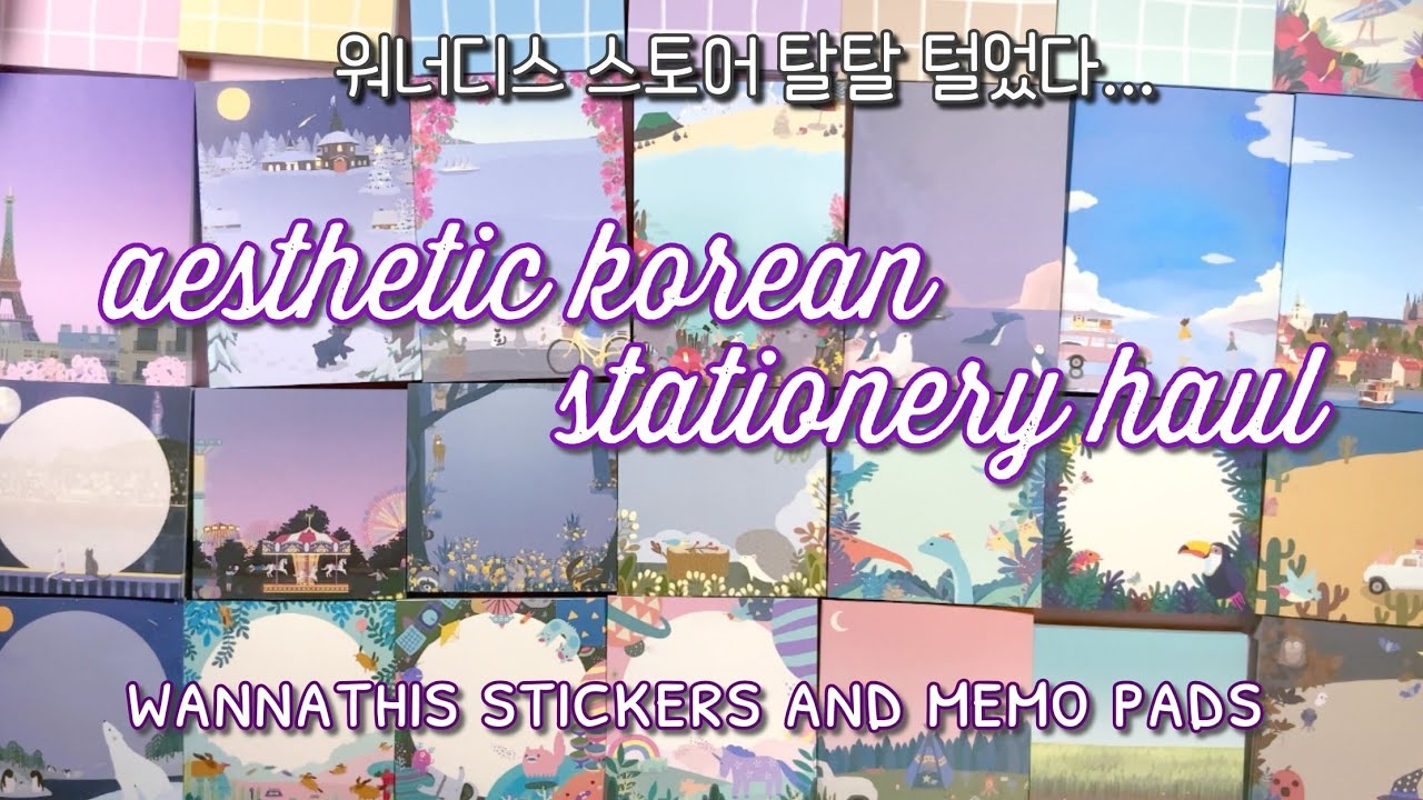 Aesthetic Korean Sticker + Memo Pad Haul Wannathis Korean