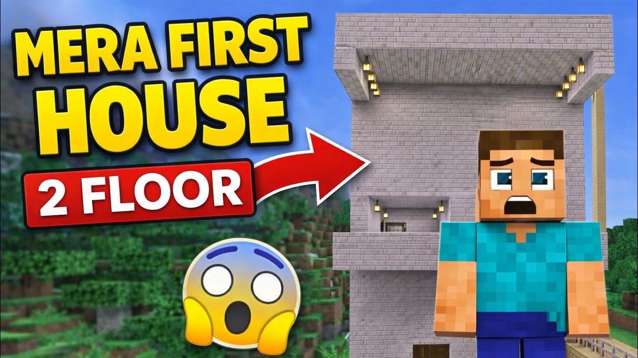 😱 Mera First House in Minecraft | Full Survival Build 🏠🔥 - YouTube