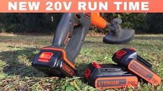 New Lithium Battery Test Black & Decker 20V Weed Eater