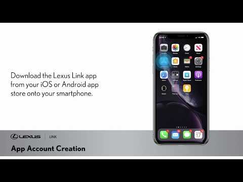 How to create an account using the Lexus Link mobile app